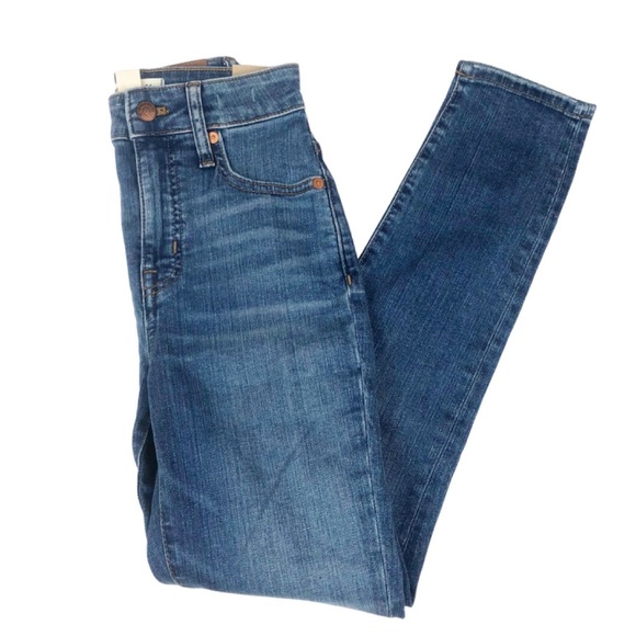 New with Tag Madewell Women’s Curvy High Rise Skinny Crop Medium Wash Denim Jean - Picture 6 of 16